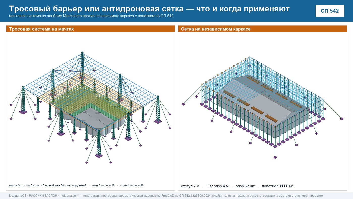 Изменение № 1 к СП 542.1325800.2024: что нового в проектировании защитных ограждающих конструкций от БПЛА